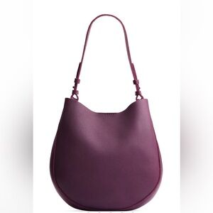 Large Olivia shoulder bag, Plum, Portland Leather, NWT